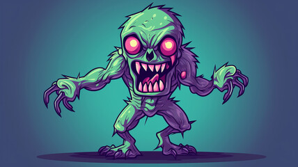 Zombie Scary Monster Pixel Art Character