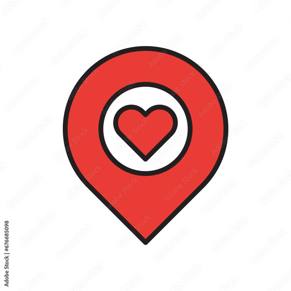 Sticker Love Icon