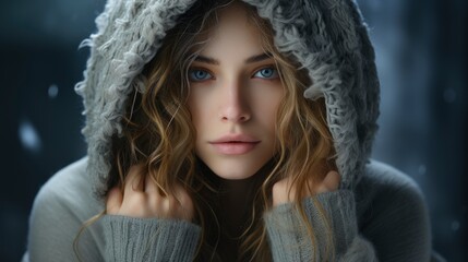 Sad Pensive Woman Home Winter Depression, Desktop Wallpaper Backgrounds, Background HD For Designer