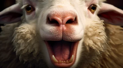 Deurstickers A close up of a sheeps © Jasmin