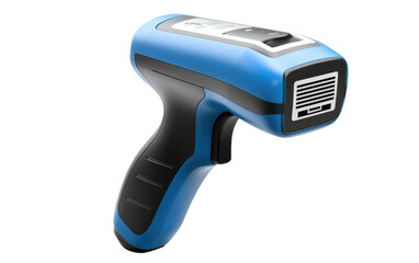Realistic Bluetooth Barcode Scanner on a Clear Surface or PNG Transparent Background.