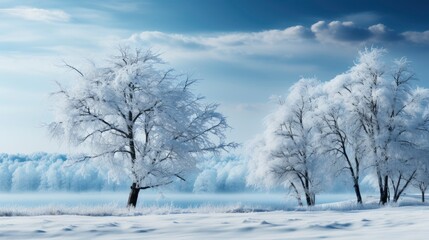 Fototapeta na wymiar Trees Covered Hoar Frost On Cold, Desktop Wallpaper Backgrounds, Background HD For Designer