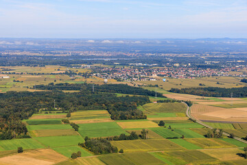 Naklejka premium aerial view of the countryside