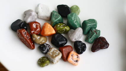 Chocorocks. Candy coated chocolate shaped rocks. Favorite souvenir for Indonesian pilgrims...