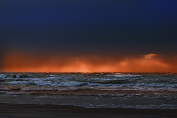 Baltic sea coast in autumn time.