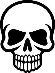 Halloween Skull Vintage Outline Icon In Hand-drawn Style