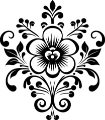 Craft Embroidery Ornament Vintage Outline Icon In Hand-drawn Style