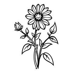 line drawing, line art png, line art prints, spring clipart, line art rose, rose clipart, floral svg, flower png, wildflower svg, flower clipart, bouquet svg, tattoo svg, line art, svg files, svg file