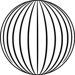 Exercise Ball Sports Vintage Outline Icon In Hand-drawn Style