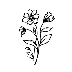 line drawing, line art png, line art prints, spring clipart, line art rose, rose clipart, floral svg, flower png, wildflower svg, flower clipart, bouquet svg, tattoo svg, line art, svg files, svg file