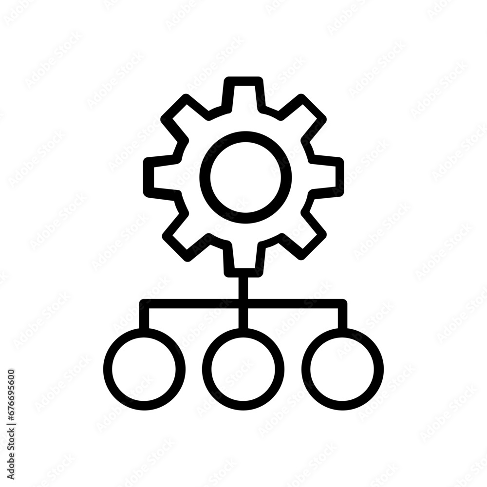 Poster function settings icon vector set. editable illustration sign collection. automated system symbol.