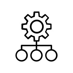 Function settings icon vector set. editable illustration sign collection. automated system symbol.