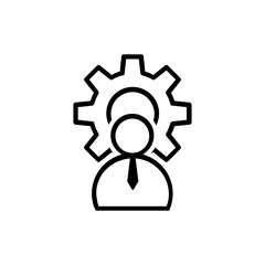 Businessman icon vector. User illustration sign. Account symbol or logo.