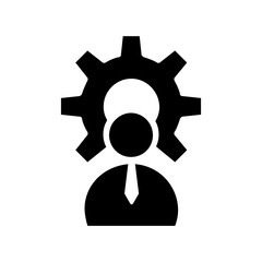 Businessman icon vector. User illustration sign. Account symbol or logo.