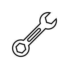 Wrench icon vector. Repair illustration sign. Workshop symbol. Tool logo.