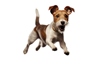 Graceful Acrobat Dog's Whimsical Cartwheel on a Clear Surface or PNG Transparent Background.