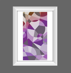 Abstract art. The idea of wall design. A painting with a colorful combination of geometric shapes for the interior of a bedroom, office, room, prints, posters, creative design and creative ideas