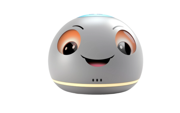 Realistic Image of an Emotionally Intelligent Home Assistant on a Clear Surface or PNG Transparent Background.