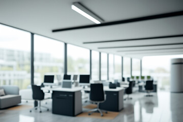 Blurred background of modern office interior