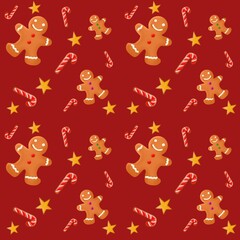 Cozy vintage Christmas Illustration. Background for greeting cards 