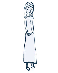 woman in a dress