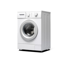 modern washing machine isolated on white background. 