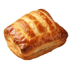 Crispy Pie Bread isolated on transparent background, Fruit Bread, french bakery. PNG.