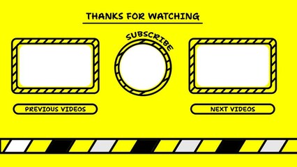 closing background with thank you and place for previous or next video