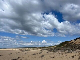 clouds on the beach