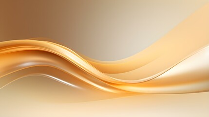 Abstract 3D Background of Curves and Swooshes in gold Colors. Elegant Presentation Template