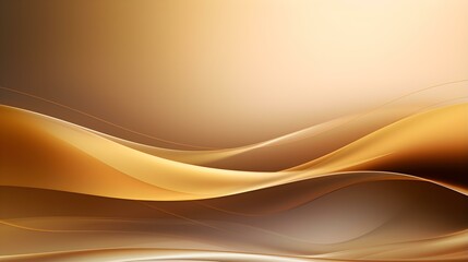 Abstract 3D Background of Curves and Swooshes in gold Colors. Elegant Presentation Template