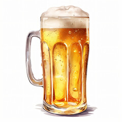 Cold Beer Clipart isolated on white background