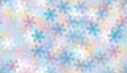 Winter texture from snowflakes. Wrapping paper. Seamless pattern.