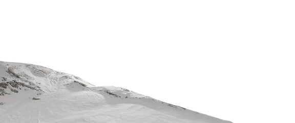 white snow landscape background illustration snow 3d rendering png