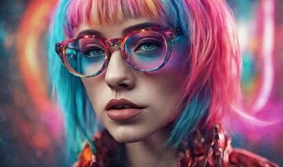 Fototapeta premium portrait of a woman with creative make up