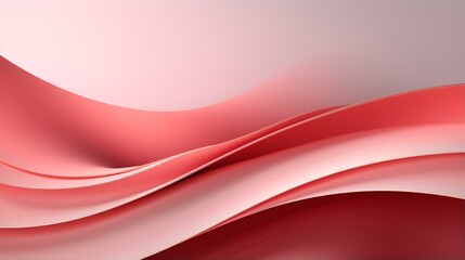 Abstract 3D Background of Curves and Swooshes in light red Colors. Elegant Presentation Template