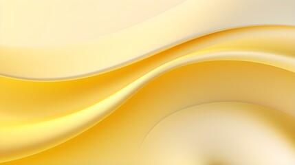 Abstract 3D Background of Curves and Swooshes in light yellow Colors. Elegant Presentation Template