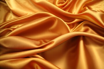 Abstract background of light orange, gold, silk satin, with a subtle sheen. Background, texture. (Generative AI)