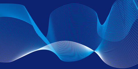 Abstract lines on a Blue background. Blending gradient colors. Abstract colors blend mesh. Background lines wave abstract stripe design.	
