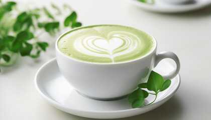 cup of matcha latte