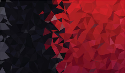 Naklejka premium Black & Red, polygon abstract background 