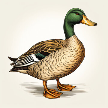 Duck Clipart isolated on white background