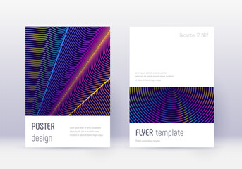 Minimalistic cover design template set. Rainbow ab