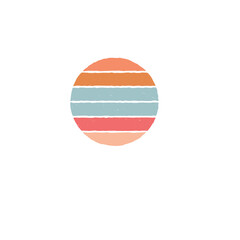 Naklejka premium Retro Sun Symbol - Vector