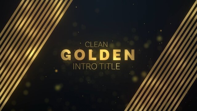 Clean Modern Golden Text Title Intro