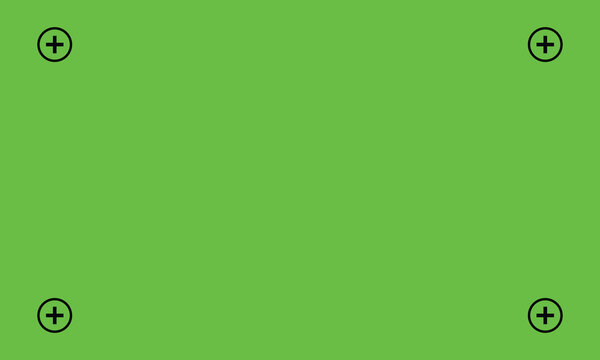 Green chroma key track point. Chroma key green Background. Vector illustration