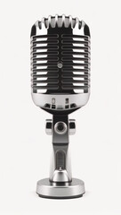 Microphone. Podcast microphone on a white background.