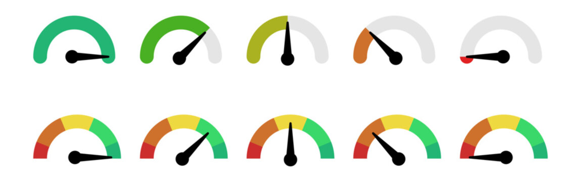 Simple Gauge Meter Bar Performance Indicator Cute Colorfull