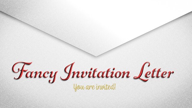 Animated Envelope Invitation Glitter Card Title Intro