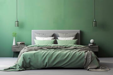 Generative AI illustration of luxury bedroom